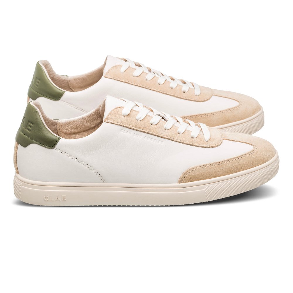 CLAE DEANE Shoes Mens USA046-H78 In Off White Vanilla Olive